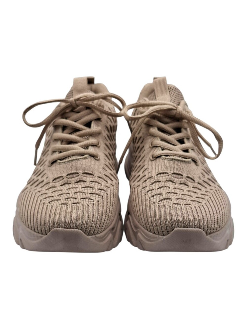 Lightweight Knit Chunky Women's Sneakers  Beige Nude Size 10 - Picture 7 of 7